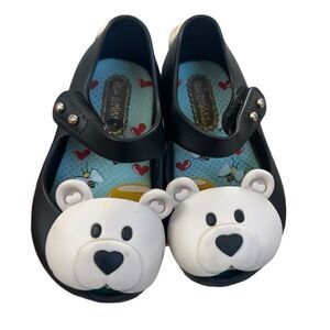 Mini Melissa Polar Bear Baby Girl Shoes Size 5 Super Cute Ballet Mary Jane Flats
